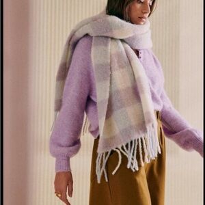 NWT Sezane Louise Scarf, Lilac and Vintage Blue